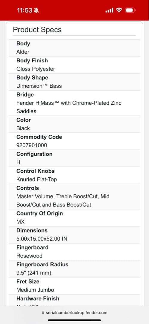 ベース Fender Mexico Deluxe Dimension Bass IV