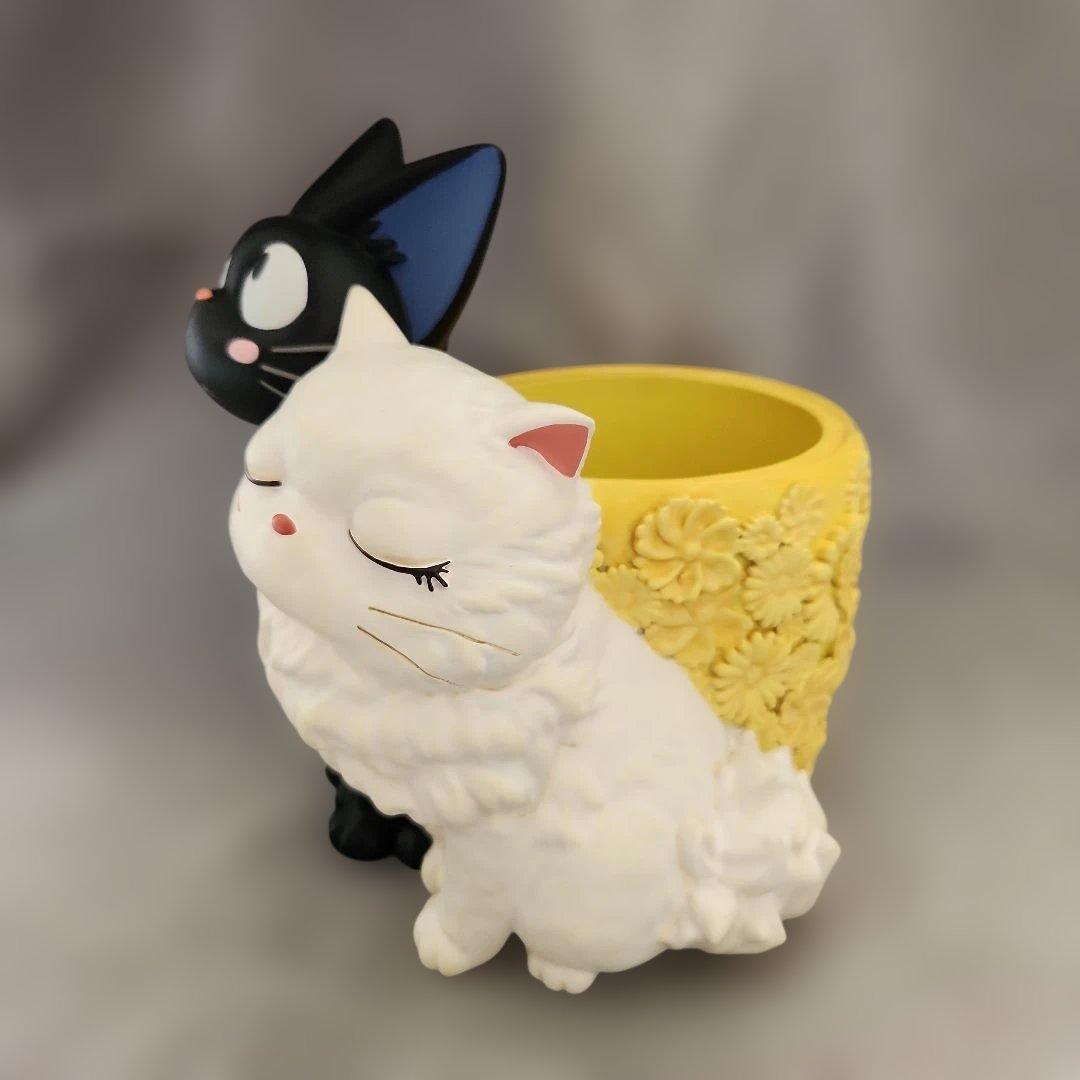 【新品同様】ジブリ プランターカバー 魔女の宅急便ジジとリリー ジオラマBOX