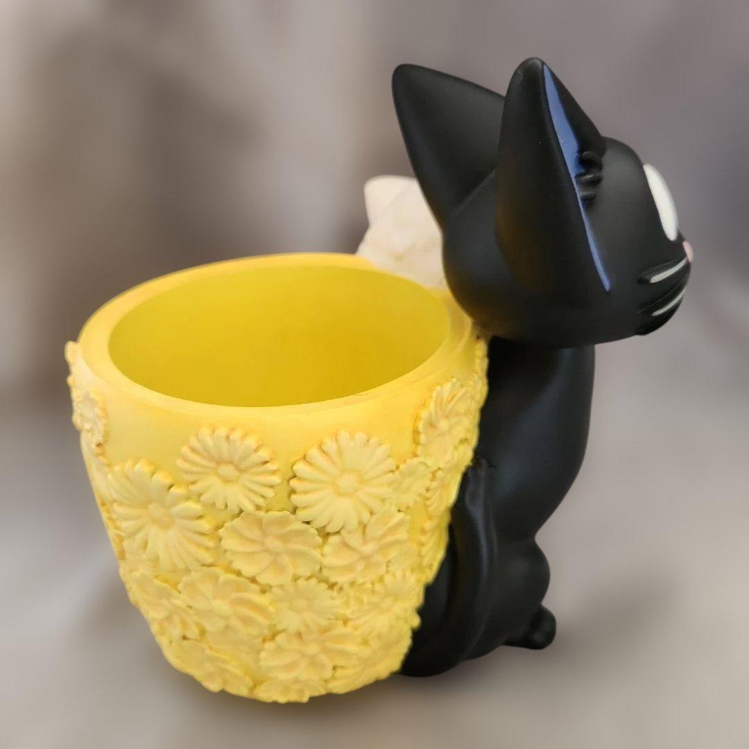 【新品同様】ジブリ プランターカバー 魔女の宅急便ジジとリリー ジオラマBOX