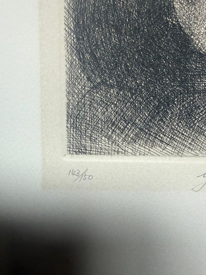 舟越保武『Femme』銅版画 ed.143/150. 鉛筆サイン シートのみ