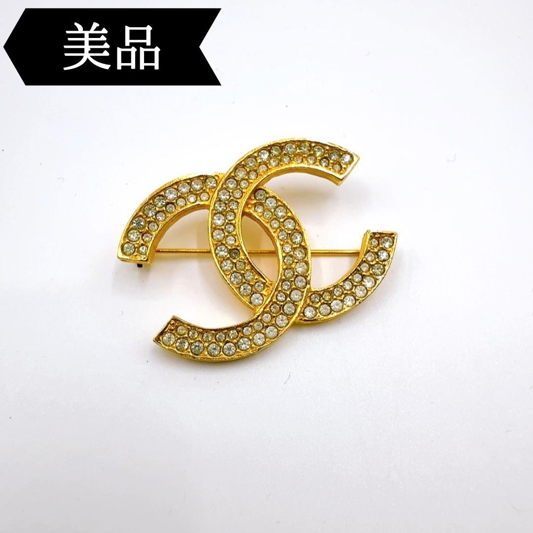 ◇シャネル◇GP×ラインストーン/ココマーク/174/ブローチ/ブランド