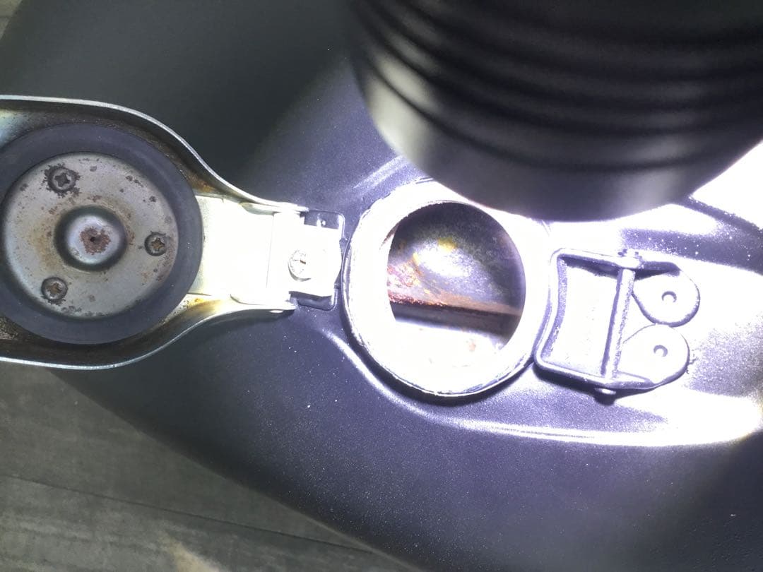 SR400 ガソリンタンク　マットブラック　自家塗装