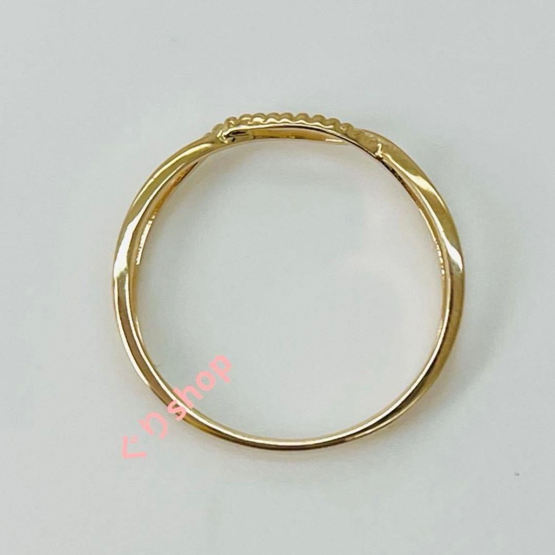 NOIR DE POUPEE K10 シンプル クロスライン レイヤードリング