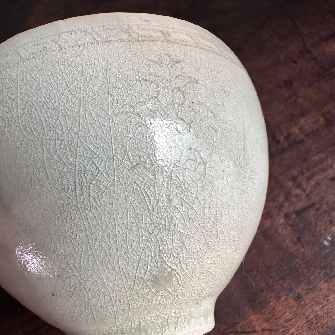 【超希少】 高麗 青磁 陰刻 菊花紋 茶碗 朝鮮美術 古玩 骨董 美品