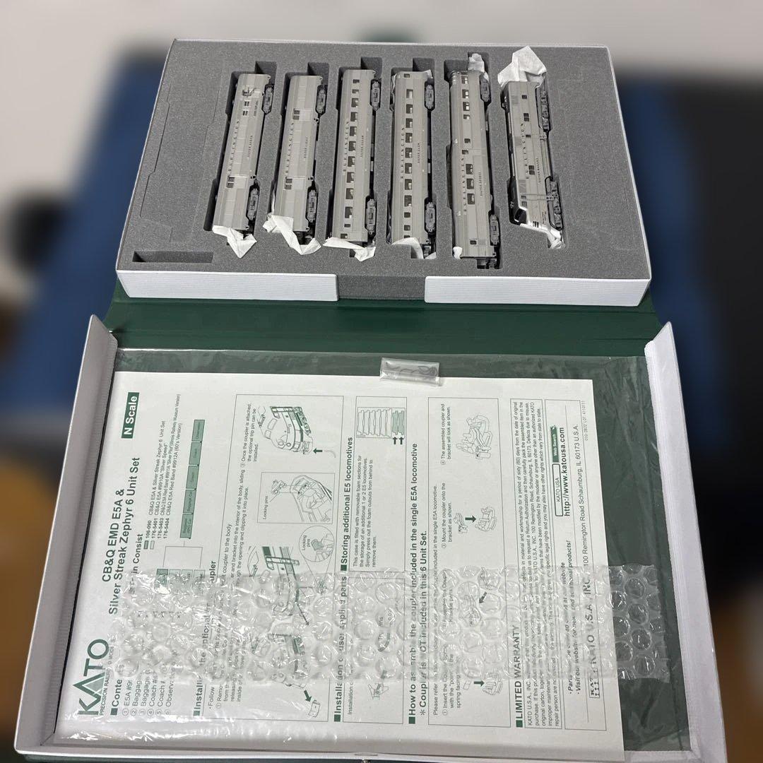 KATO CB&Q EMD E5A シルバーストリークゼファー 6ユニットセット