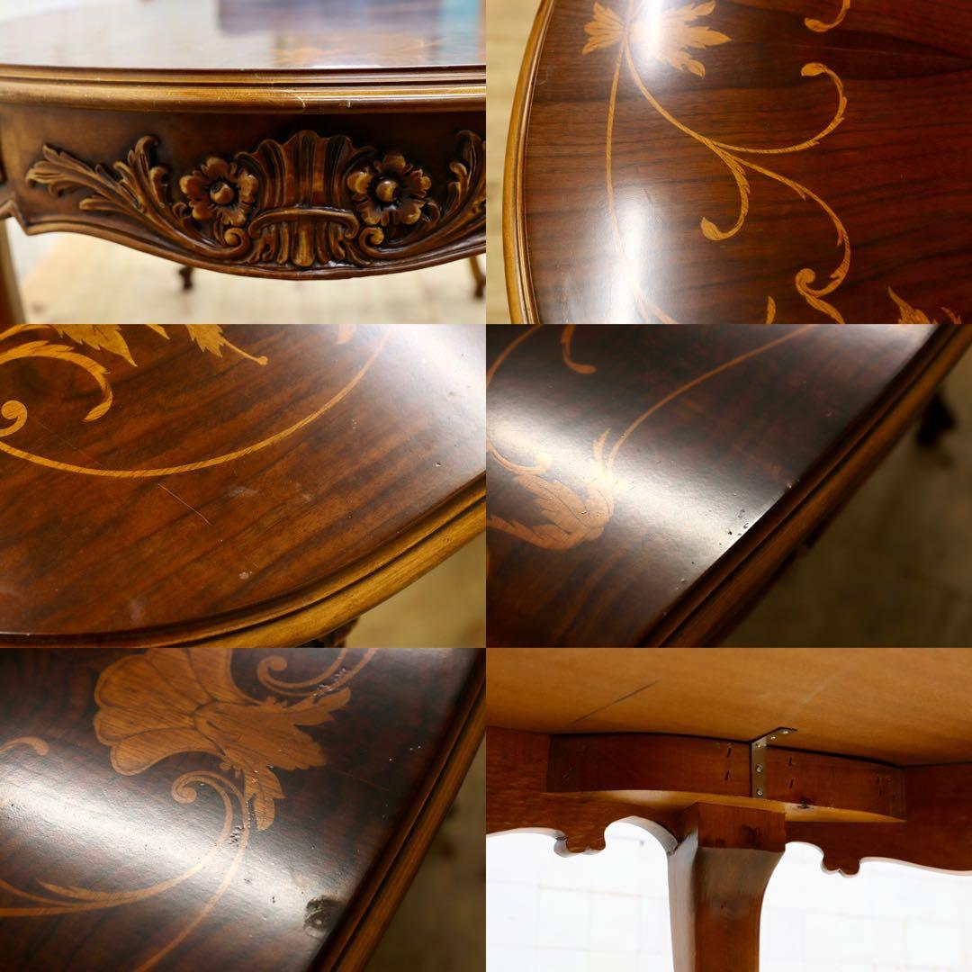 GMHH470○イタリア製 最高級 象嵌細工 ダイニングテーブル 食卓テーブ