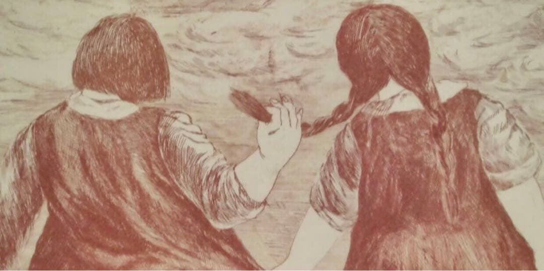 山下淳子「もうちょっと」エッチング 限定20部 国際展作家 送込