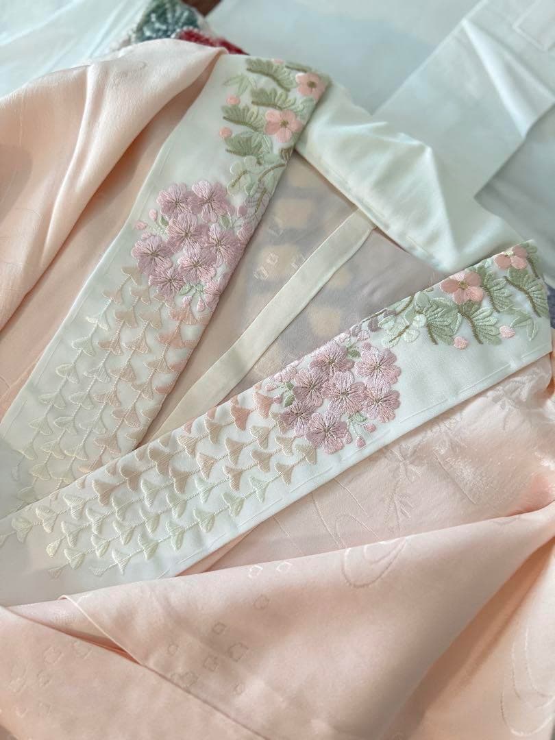 藤娘きぬたや総絞り振袖　落款入り(証明有り)　7点フルセット