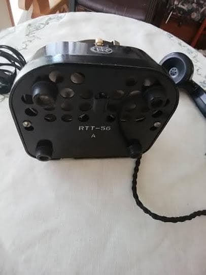 アンティーク ベルギー製 RTT 56　ダイヤル式黒電話