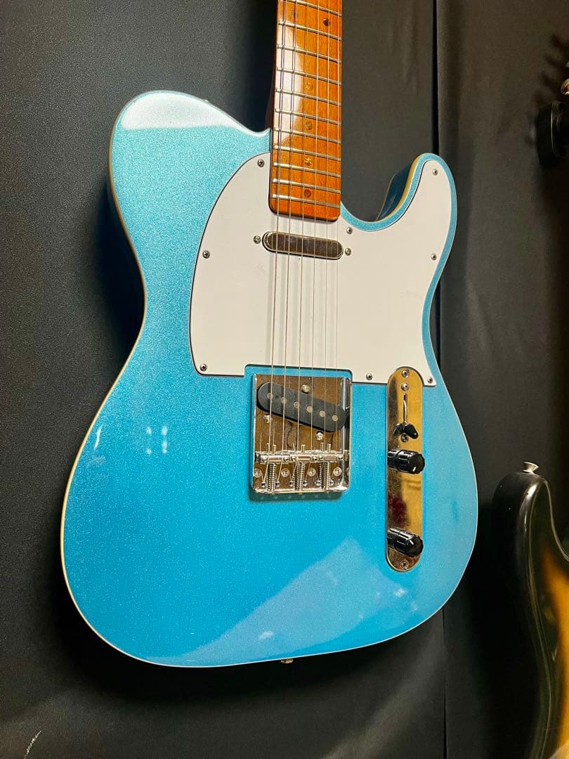 テレキャスタータイプ バインディング エレキギター ライトブルー