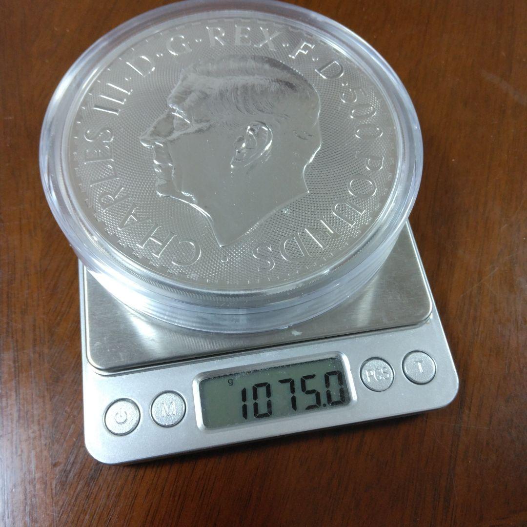 保証書付き重量１KG　英国５００ポンド　ブリタニア銀貨
