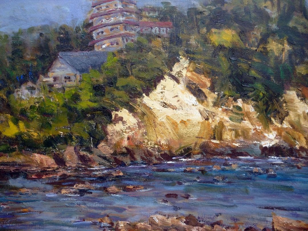 「五浦海岸」(油彩画F30号)