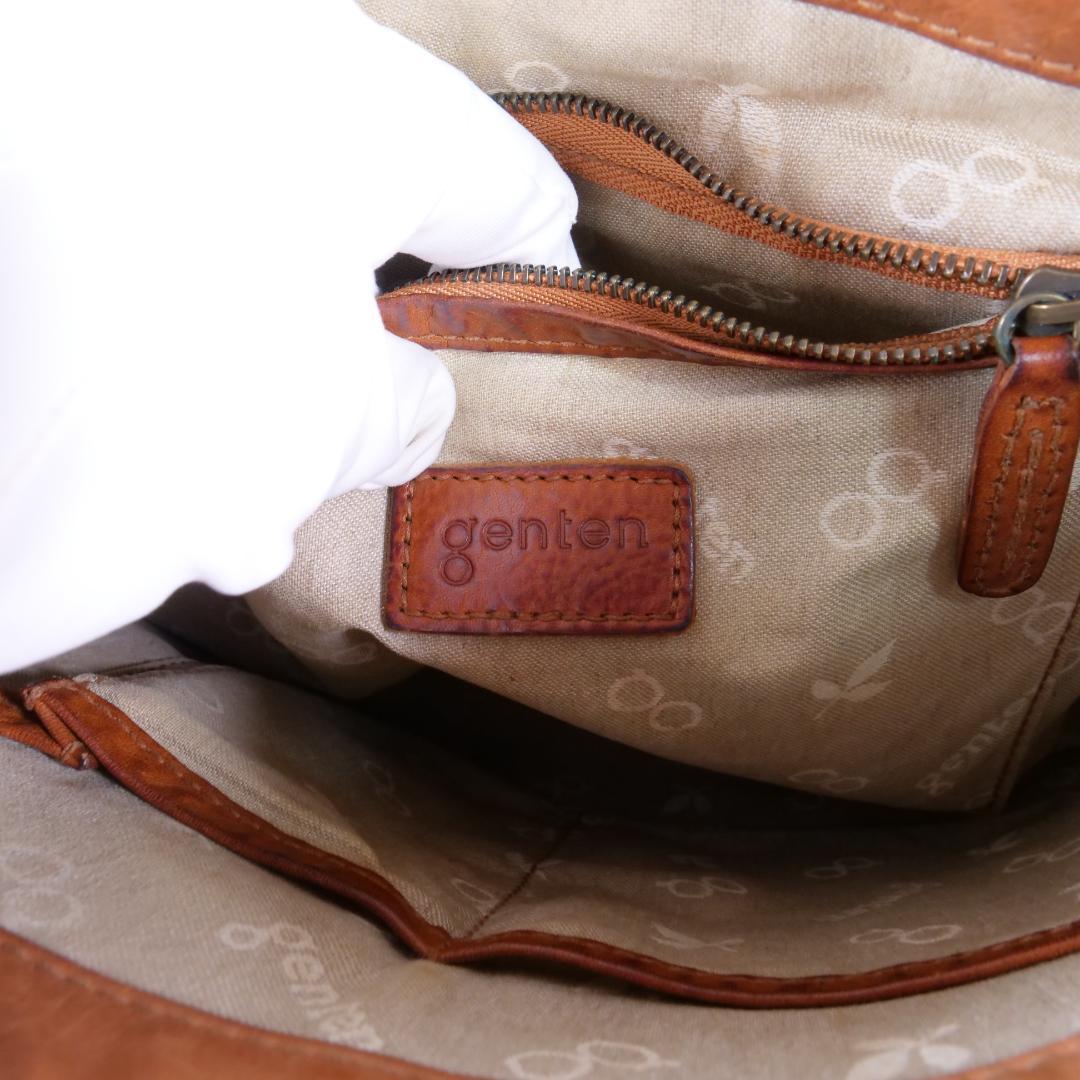 美品✨ゲンテン genten ショルダーバッグ トスカ レザー ブラウン