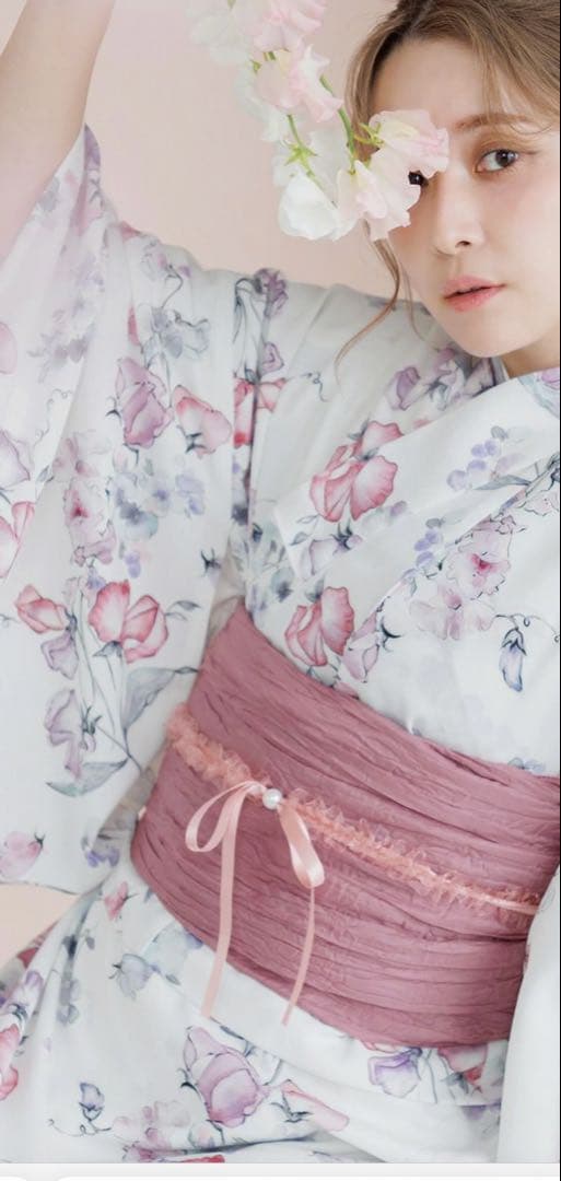 今期完売DITA2025 モデルワンピース浴衣3点セット【そそぐ花筏】