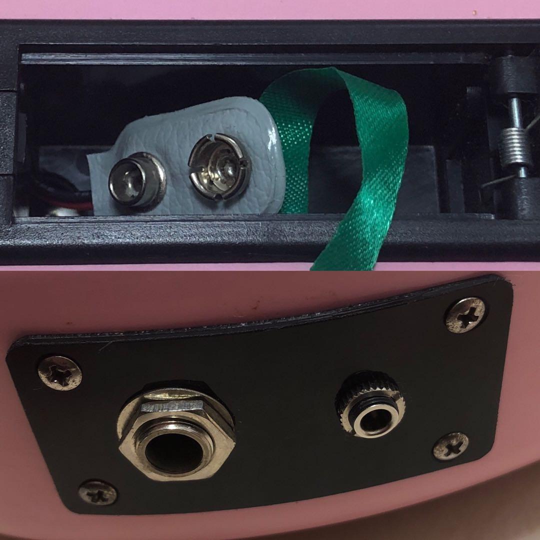 【美品】ZO-3 ピンク アンプ内蔵ミニギター ヘッドフォン端子付