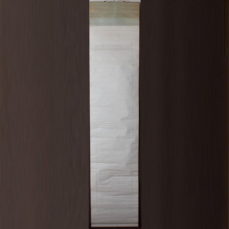 掛軸　青木木米筆　山水画　水墨画　時代箱　N　R9127