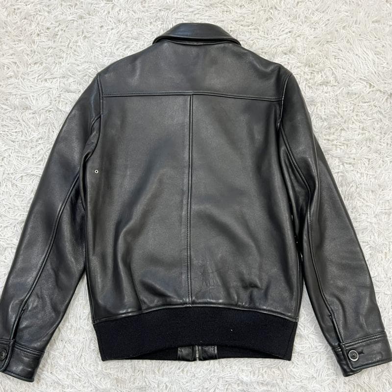 美品 A.P.C moto blouson レザージャケット 羊革 ブラック