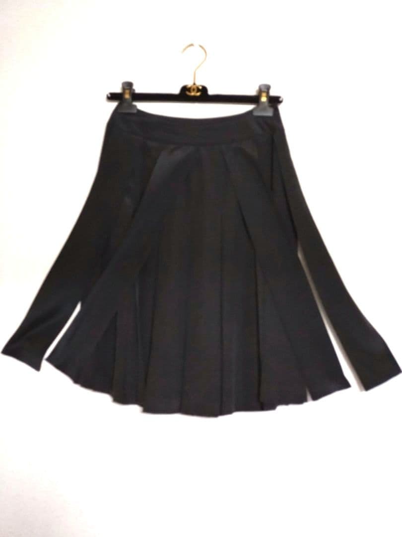 シャネル　プリーツスカート　シルク　ヴィンテージ