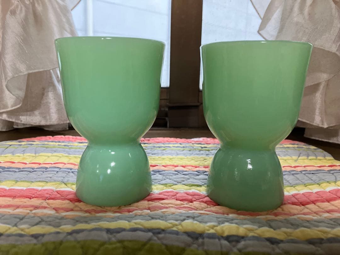 アンカーホッキング　ミルクガラス製　エッグスタンド　2個セット