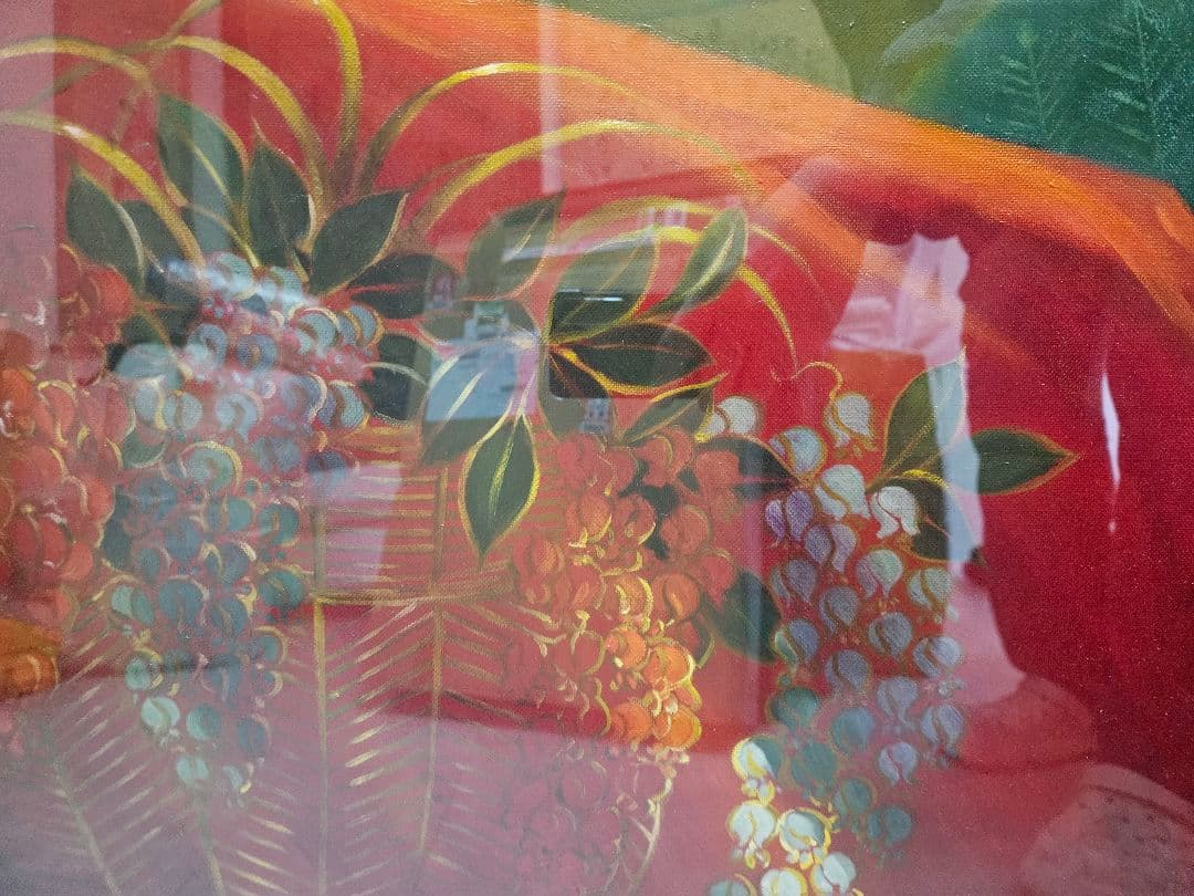 奥野北雄 孫次郎 真作 二元会常任委員審 s20油彩画