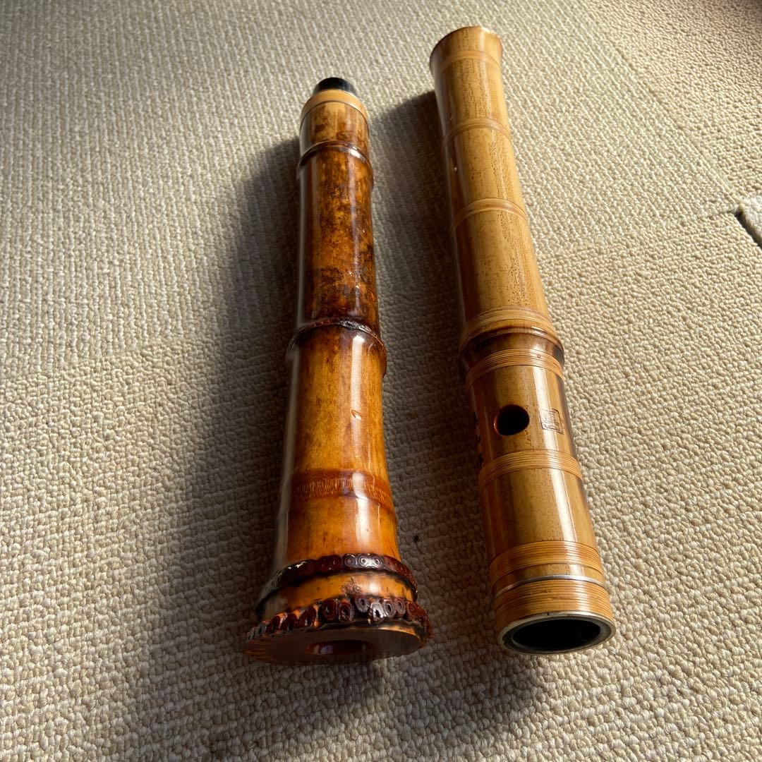 249⭐️尺八眞山銘　一尺九寸管　眞山銘三印