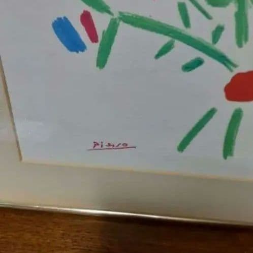 パブロ・ピカソ │ Pablo Picasso　「小さな花」　リトグラフ版画