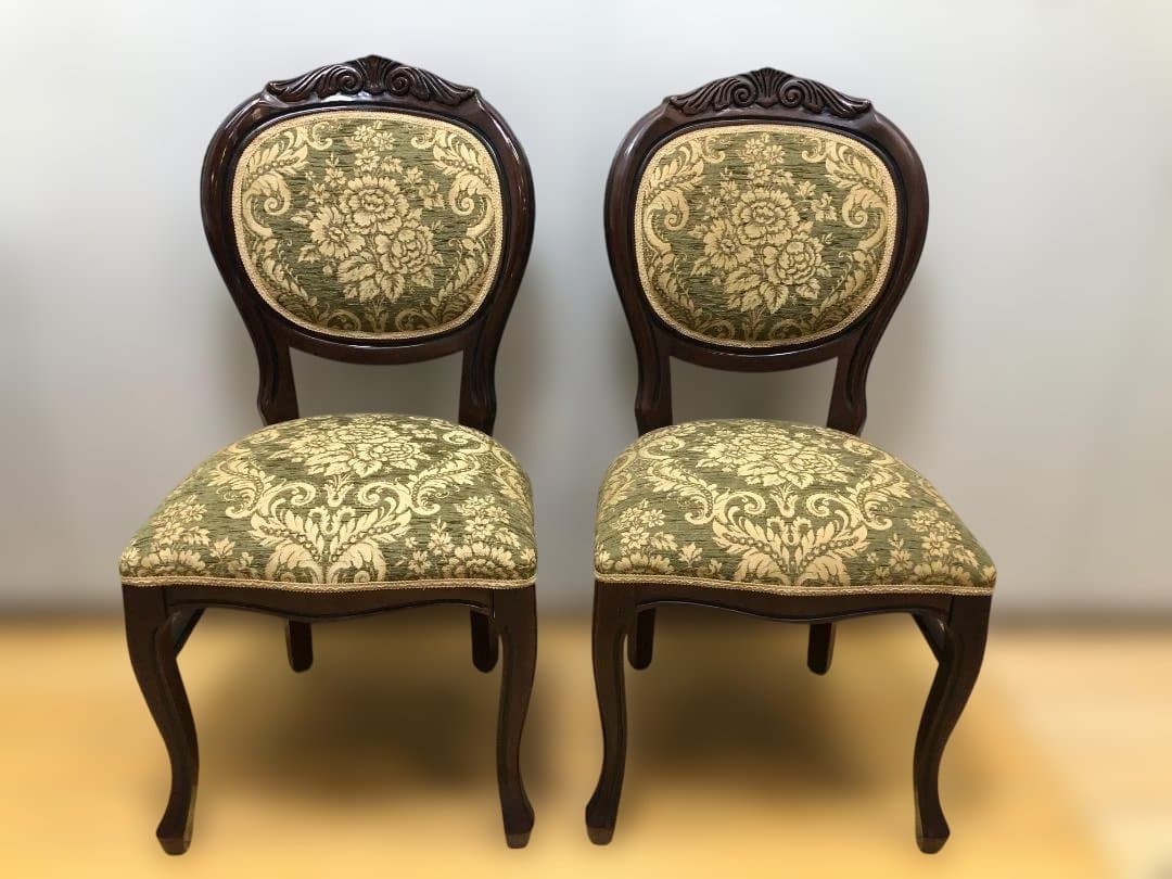 クラシックスタイル 木製チェア 2脚セット