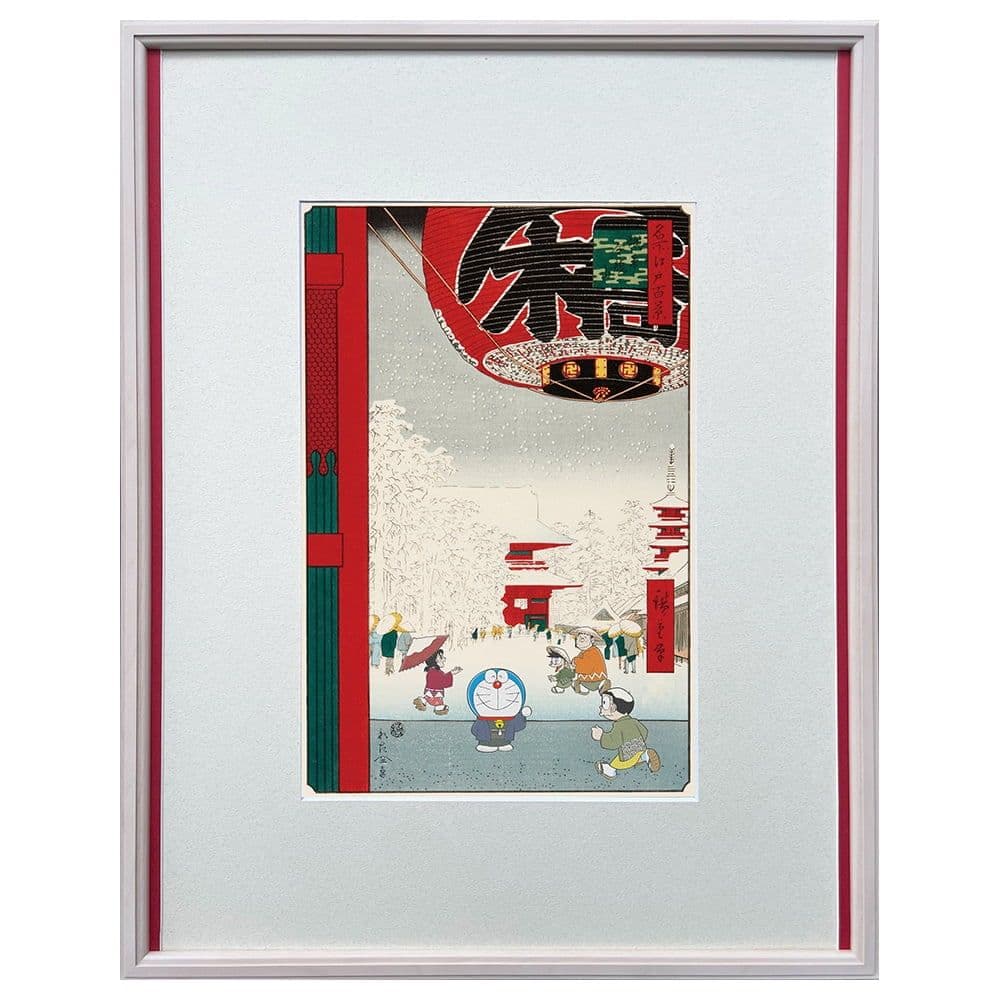 ドラえもん　浮世絵　歌川広重　「名所江戸百景・浅草金龍山」