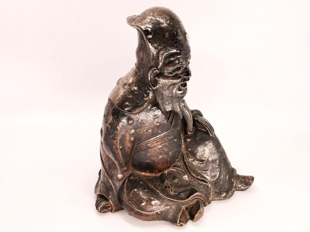 【 孔子坐像 伏香炉 】 備前丸長印　浜物　オパール　幕末～明治初期