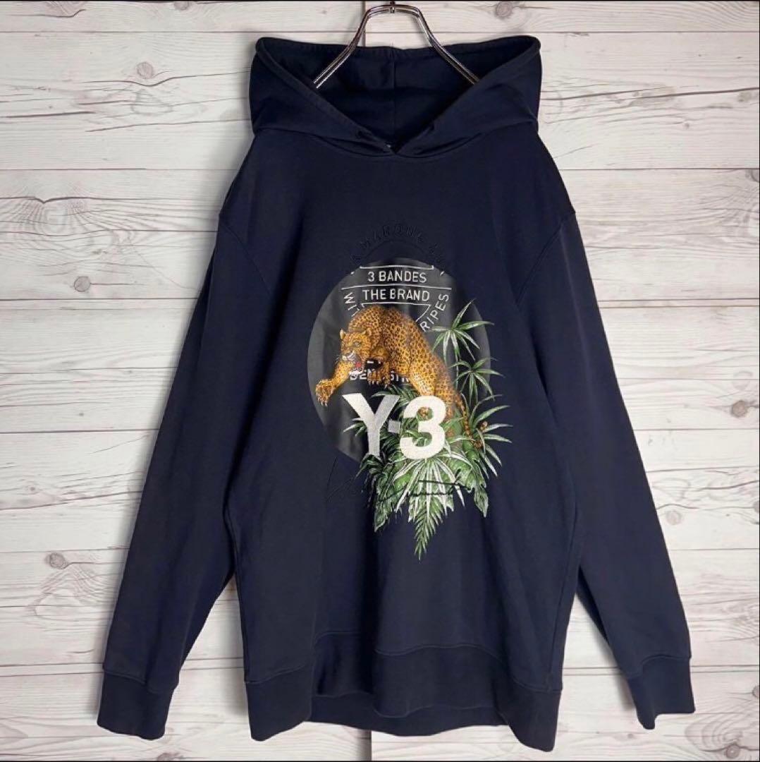 【希少即完売品】Y-3 レオパード センター刺繍ロゴ 超人気モデル Mサイズ 黒