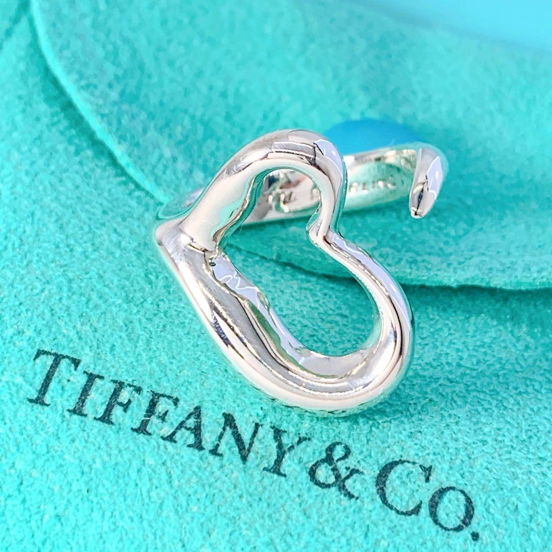 美品 ティファニー オープン ハート リング 約8.5号 シルバー925