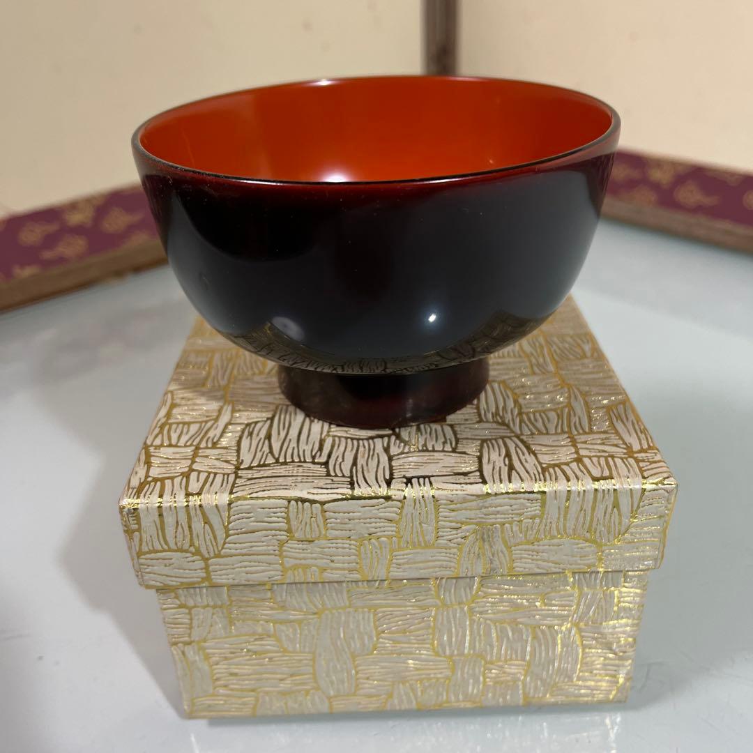 A l ma❣️木製漆　輪島塗　溜塗　お椀2ケ