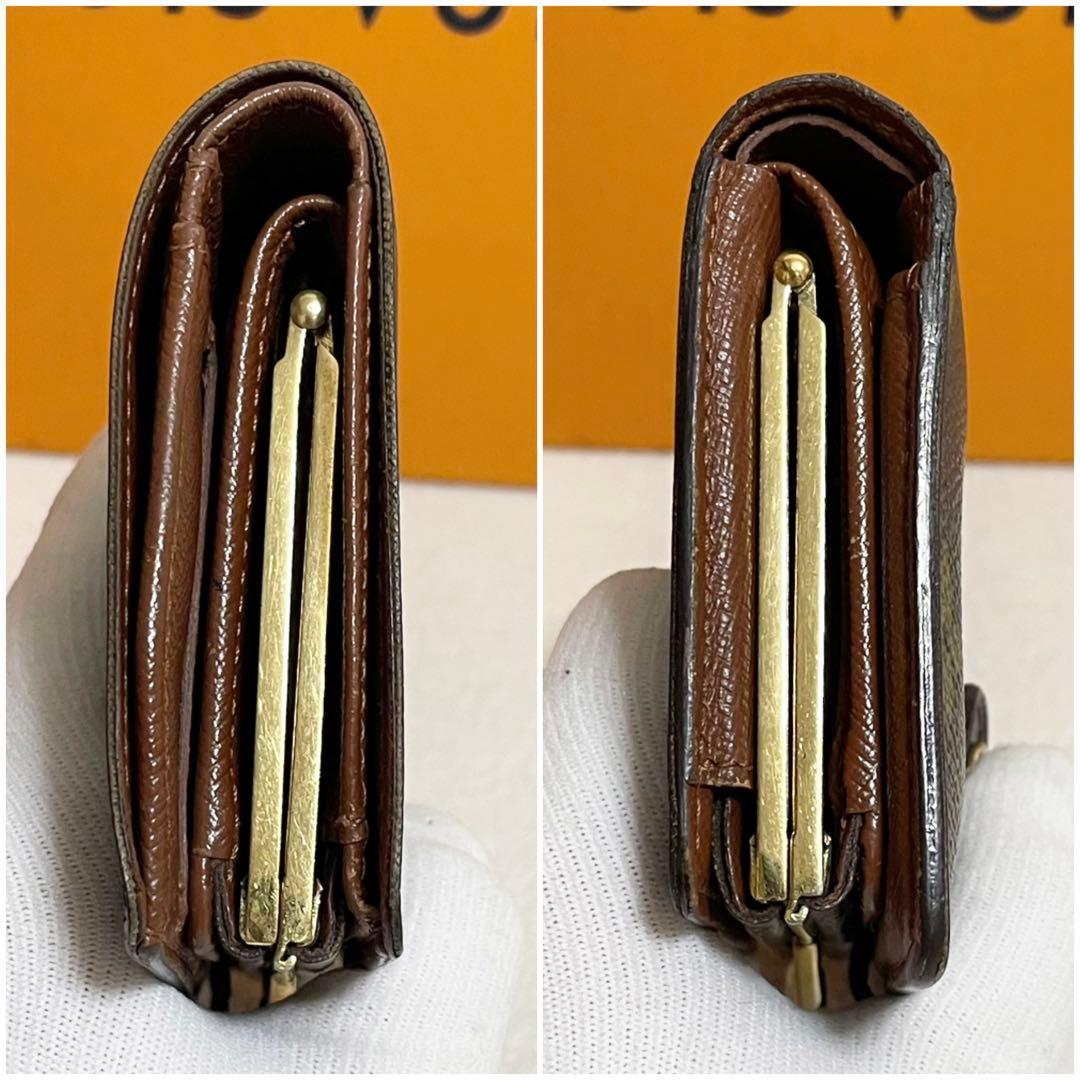 ルイヴィトン　モノグラム　ポルトフォイユヴィエノワ　がま口　二つ折り財布