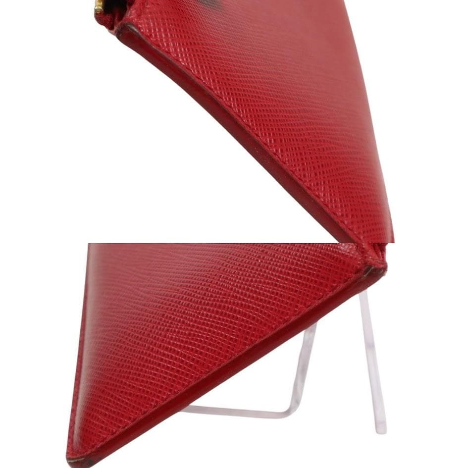 【近年モデル】PRADA プラダ フラグメントケース　カードケース レザー　赤系