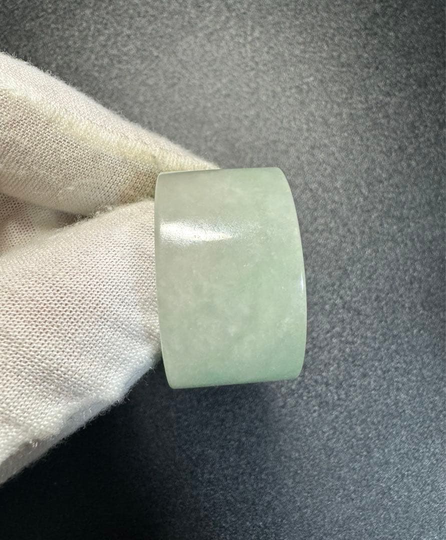 翡翠 本翡翠　 清時代 中国古美術骨董 板指　親指輪　時代物 お守り