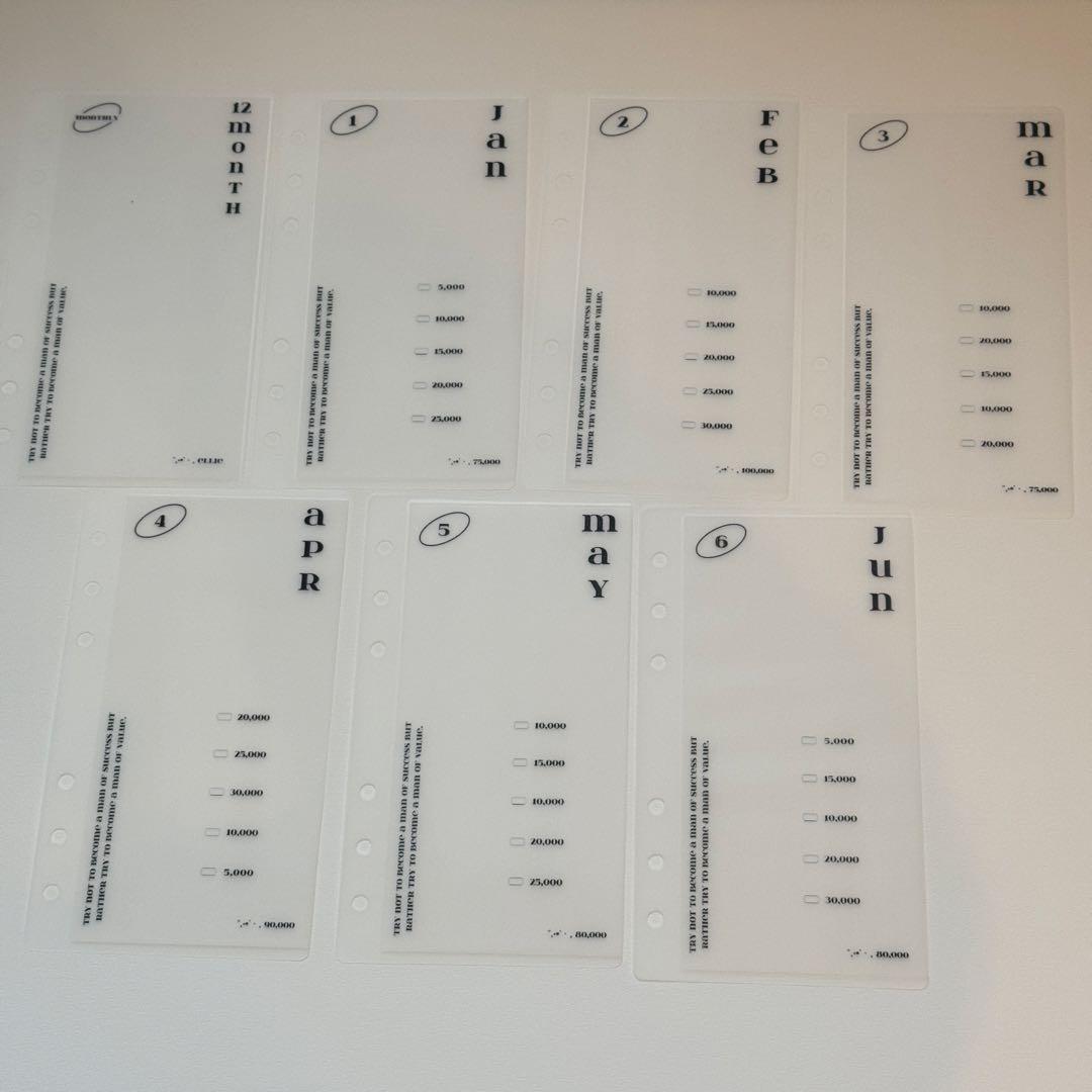 12month リフィル　貯金　韓国