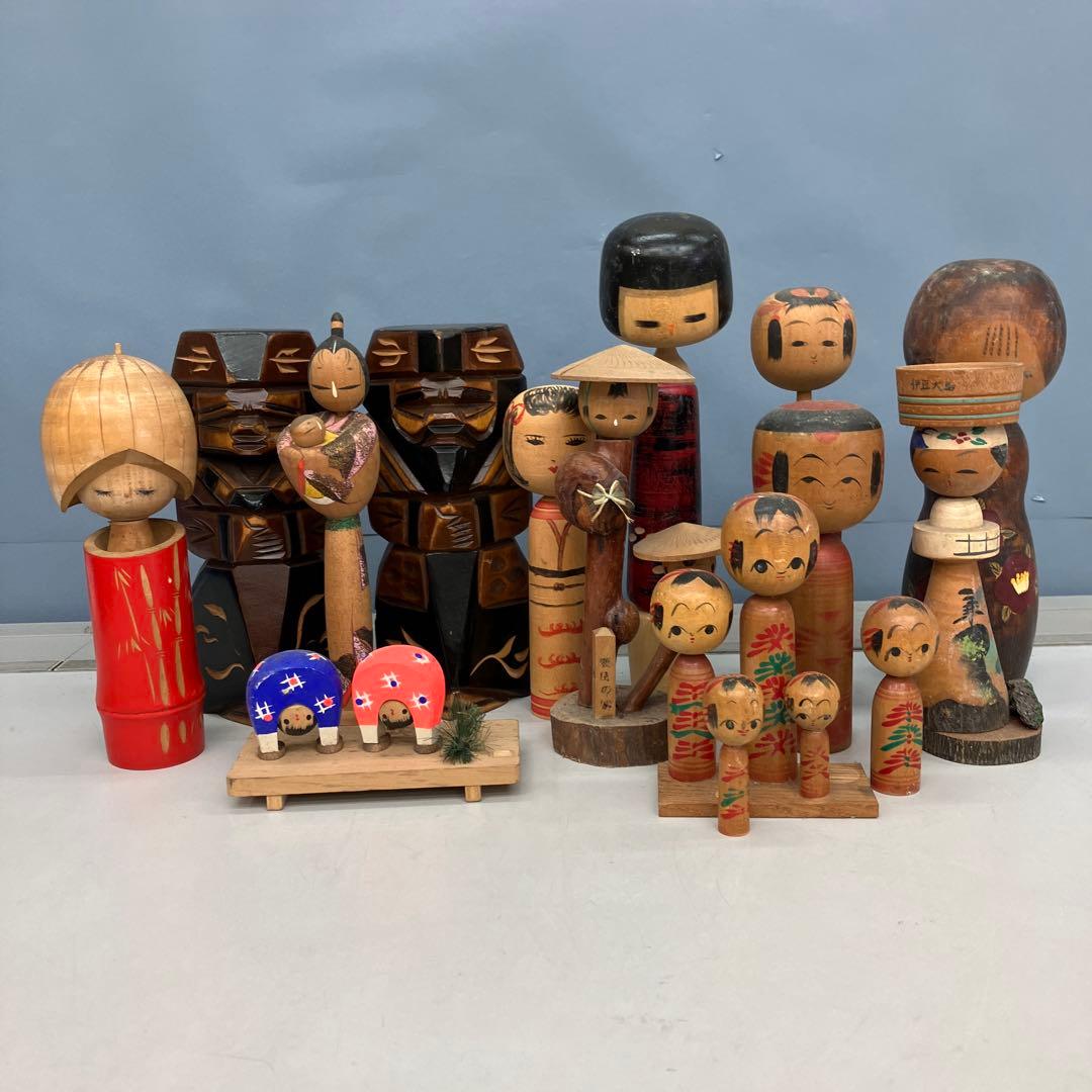 D-3 創作こけし まとめ売り セット 伝統工芸品 郷土玩具 昭和レトロ 民芸品
