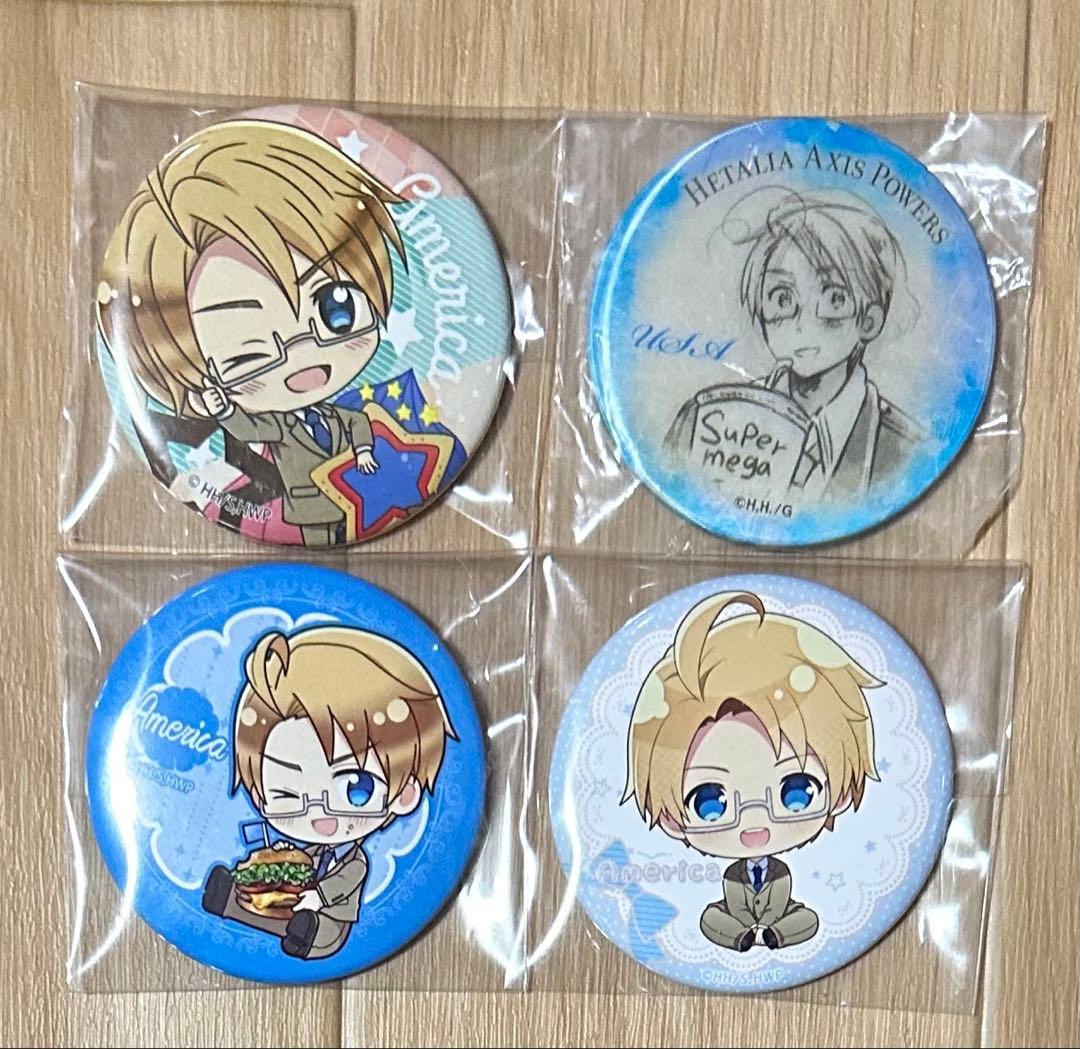 ヘタリア　チェンジング缶バッジ　アメリカ　カナダ