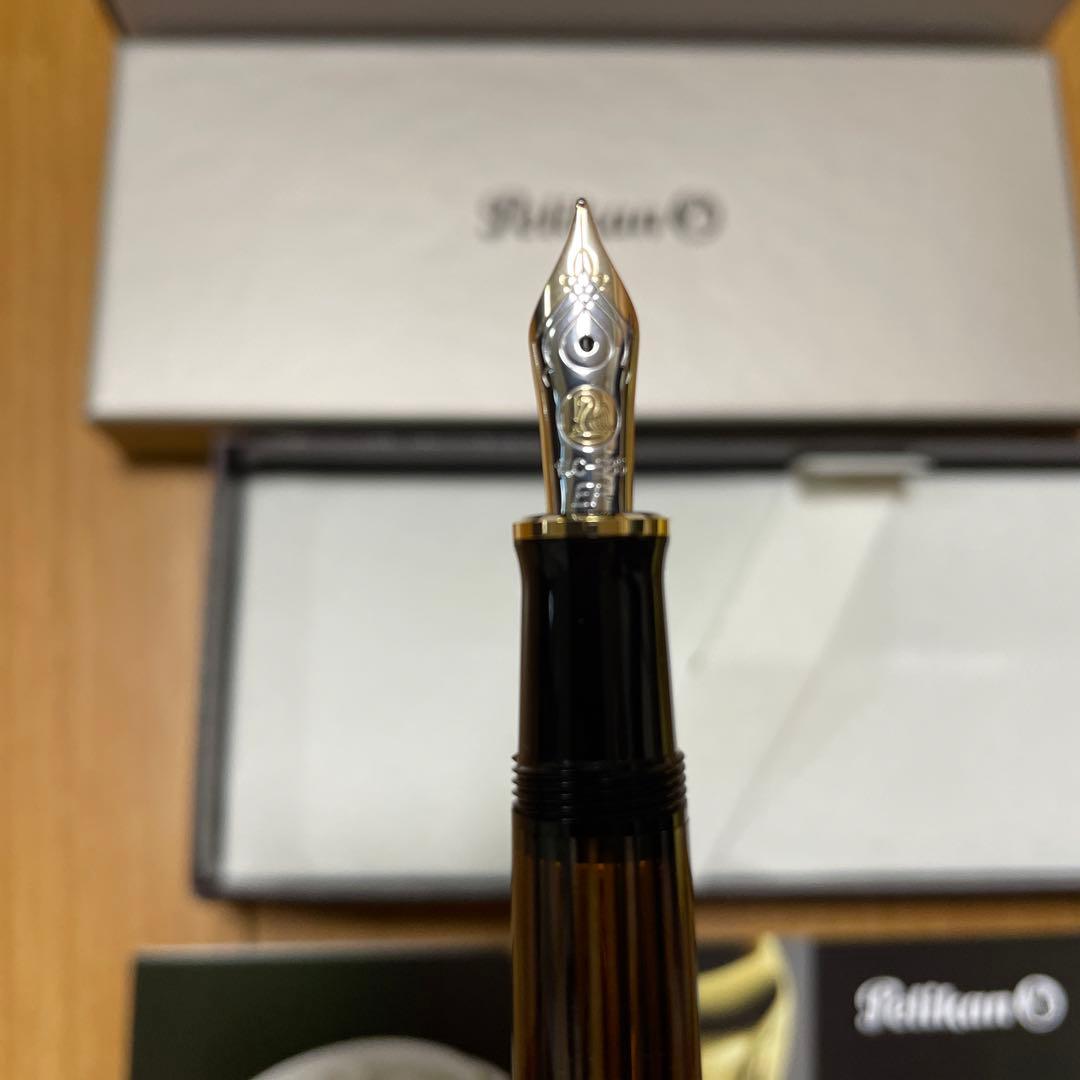 新品未使用 Pelikan ペリカン 万年筆 スーベレーン M600 茶縞