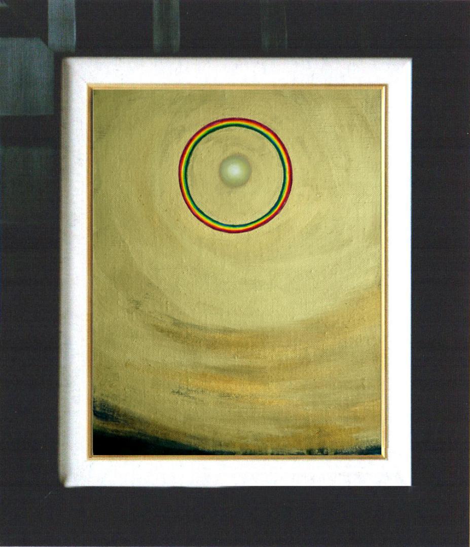 油絵 菅家令子 絵 絵画インテリア額付(黒)F3-G92023 風景祈り希望奇跡