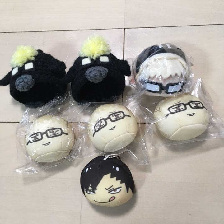 ハイキュー おまんじゅう のるキャラ ぬいぐるみ 月島 黒尾