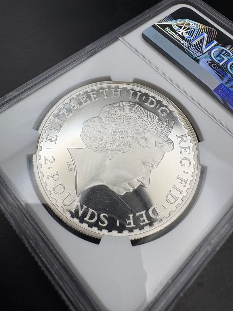2008 ブリタニア 銀貨 NGC PF69UCウルトラカメオ スラブ欠けあり