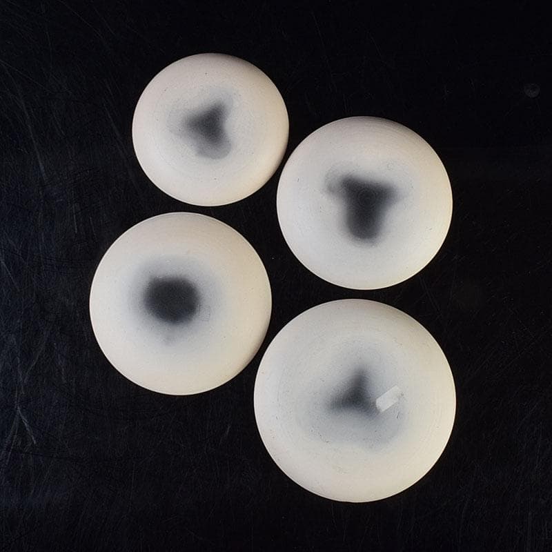 深草焼　染付　四ッ盃　明治期　時代箱　N　R9296