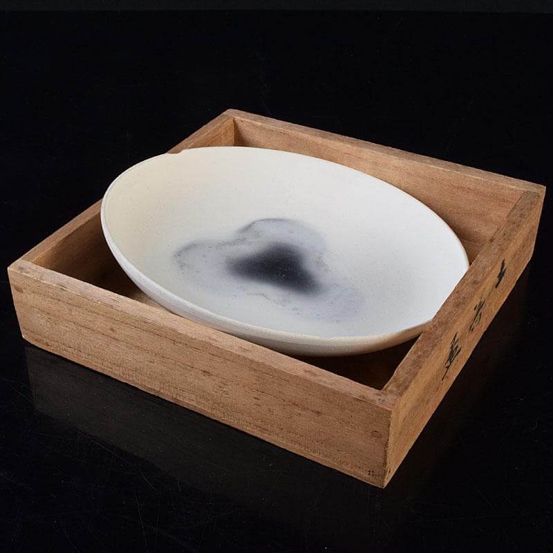 深草焼　染付　四ッ盃　明治期　時代箱　N　R9296