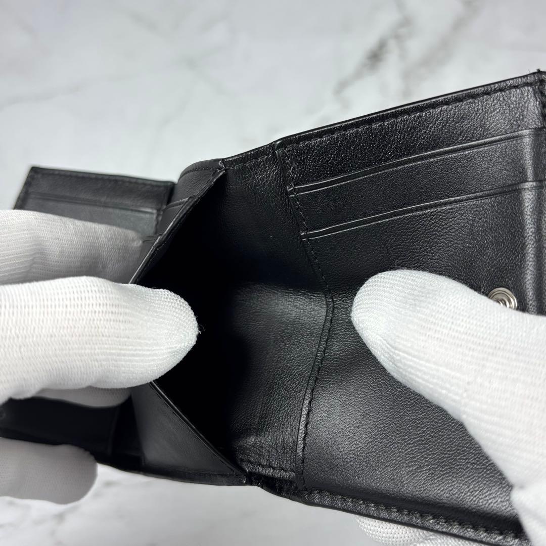 ロエベ　アナグラム　トライフォールドウォレット　Wホック　三つ折り　財布