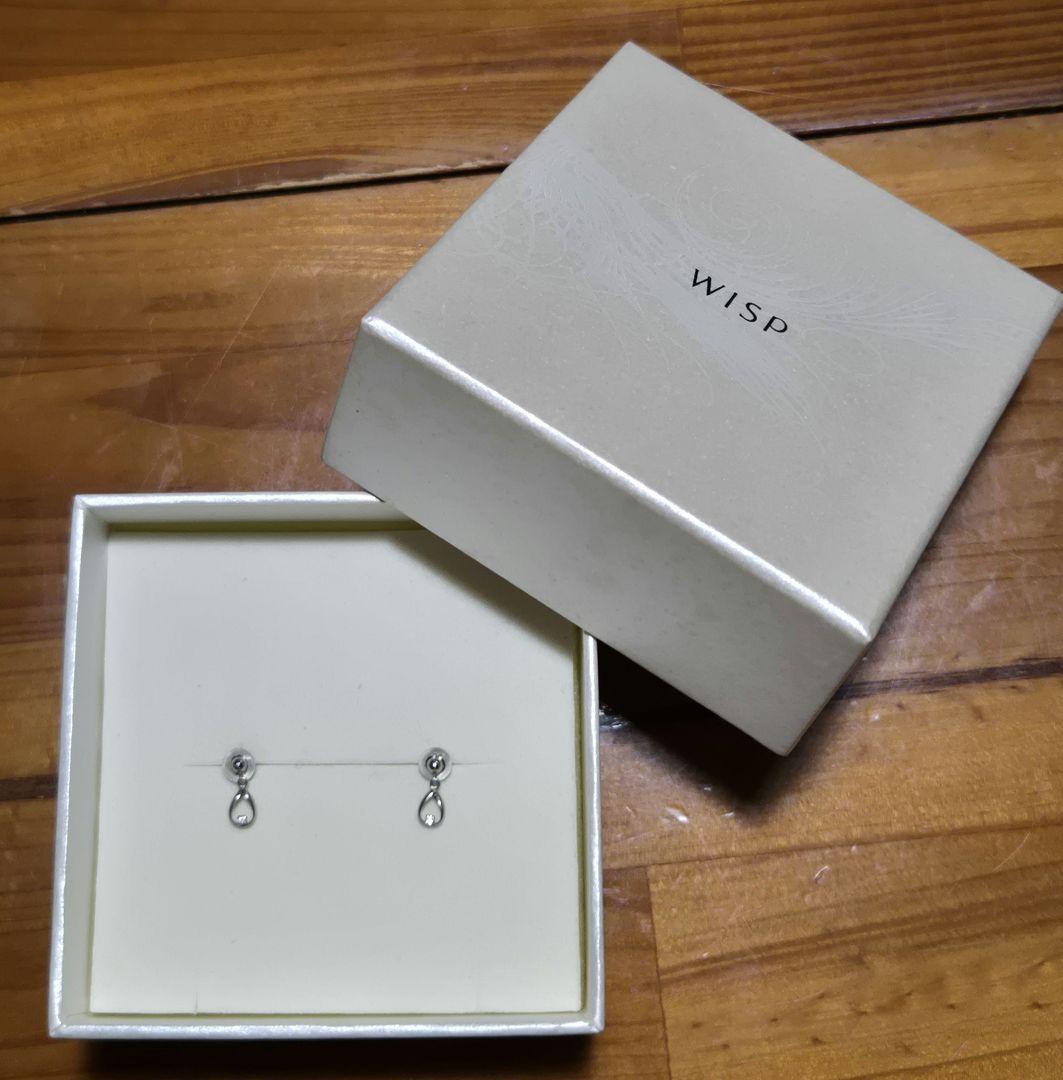 WISP プラチナ ダイヤモンド ピアス　刻印有り