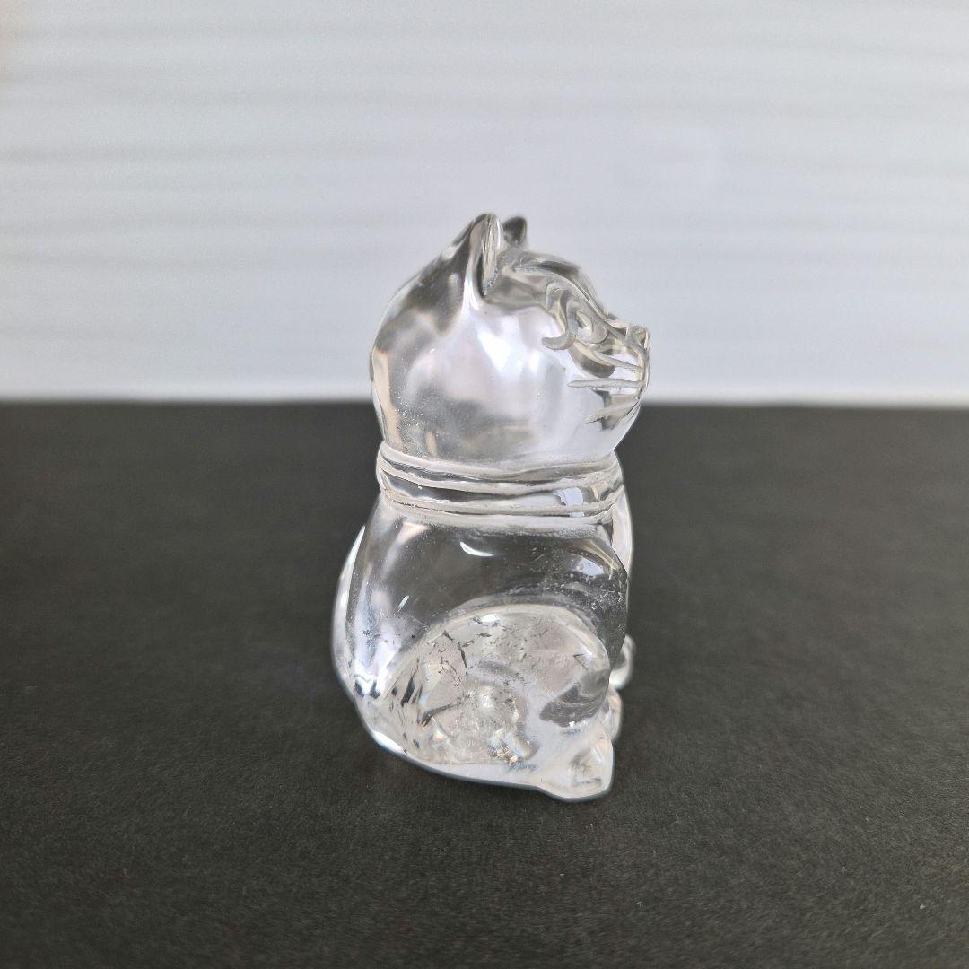 水晶　招き猫　大中小　３個セット