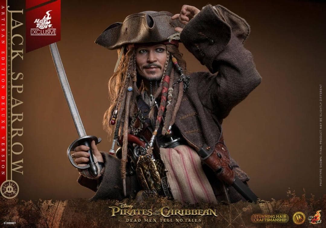 ホットトイズ 1/6 ジャック・スパロウ 2.0 植毛版 DX39AE