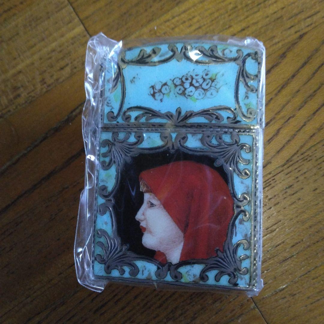 イタリアンベネチア6面手彫りシルバーの彫刻アンティーク雑貨 女性の横顔デザイン