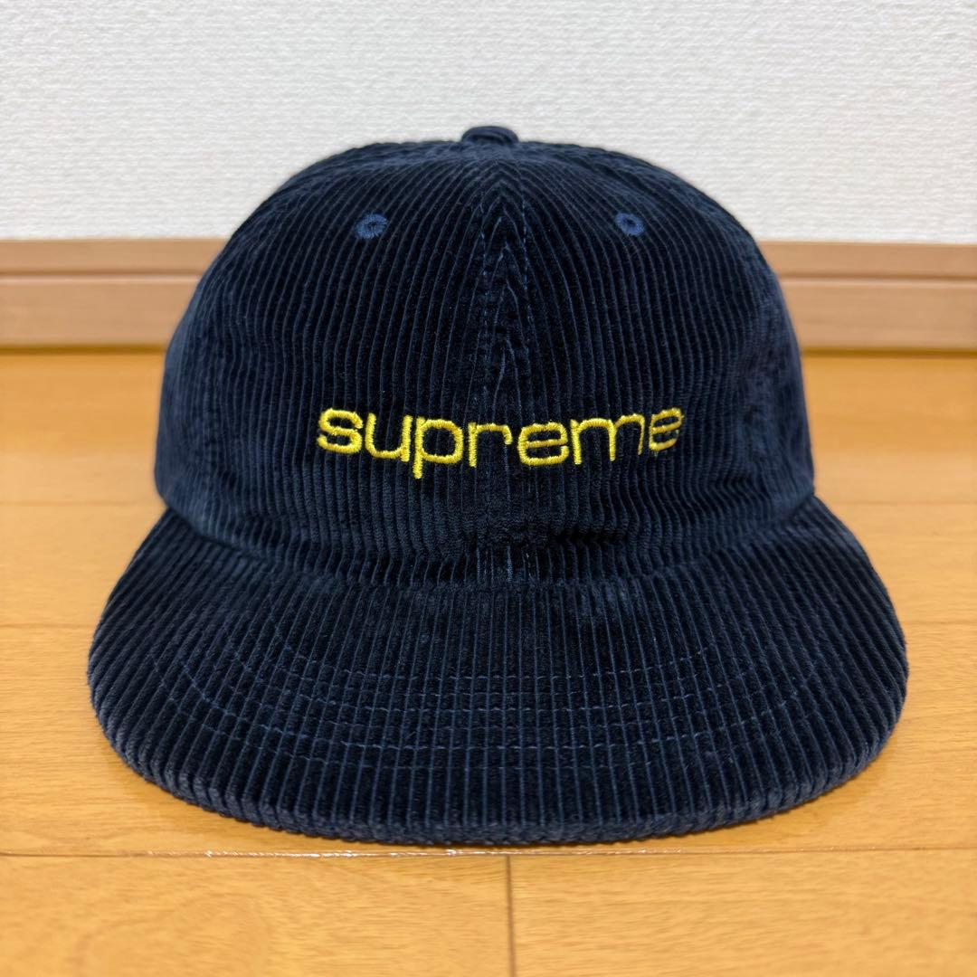 Supreme Corduroy Compact Logo 6-Panel 紺